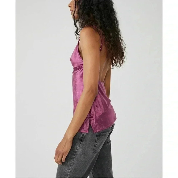 NWT FREE PEOPLE All Night Velvet Tunic / Fig Jam - Picture 7 of 11
